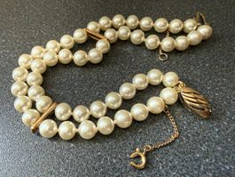 ✨Vergoldetes Silber 925 Vintage Perlen Doppelrunde Armband