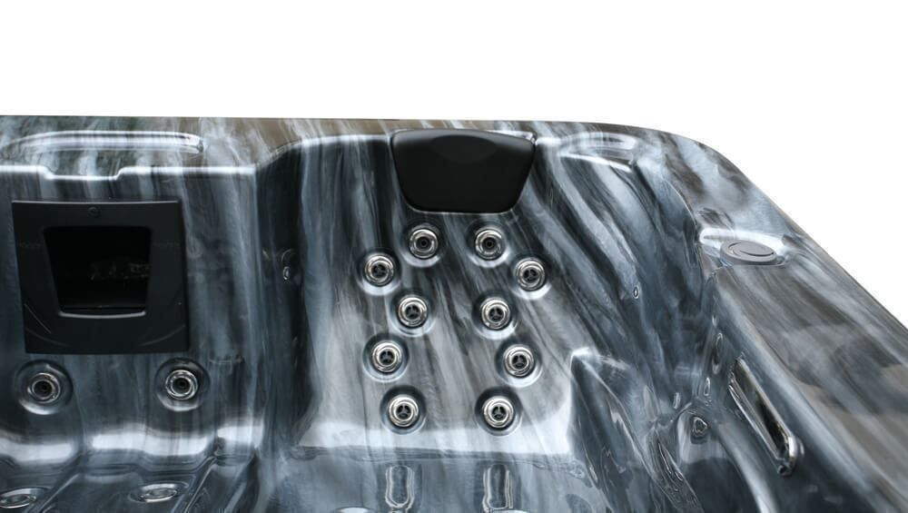 14951 Outdoor Whirlpool BLACK LUCKY inkl. Treppe & Abdeckung