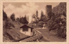 Ruine Castelmur (Bergell), gelaufen 1920