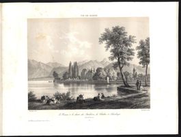 Schadau Scherzlingen Tonlithographie von Deroy