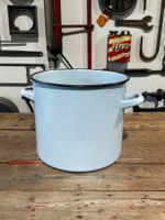Emaillierter Topf / Kochgeschirr / Blumenkübel ( Vintage )