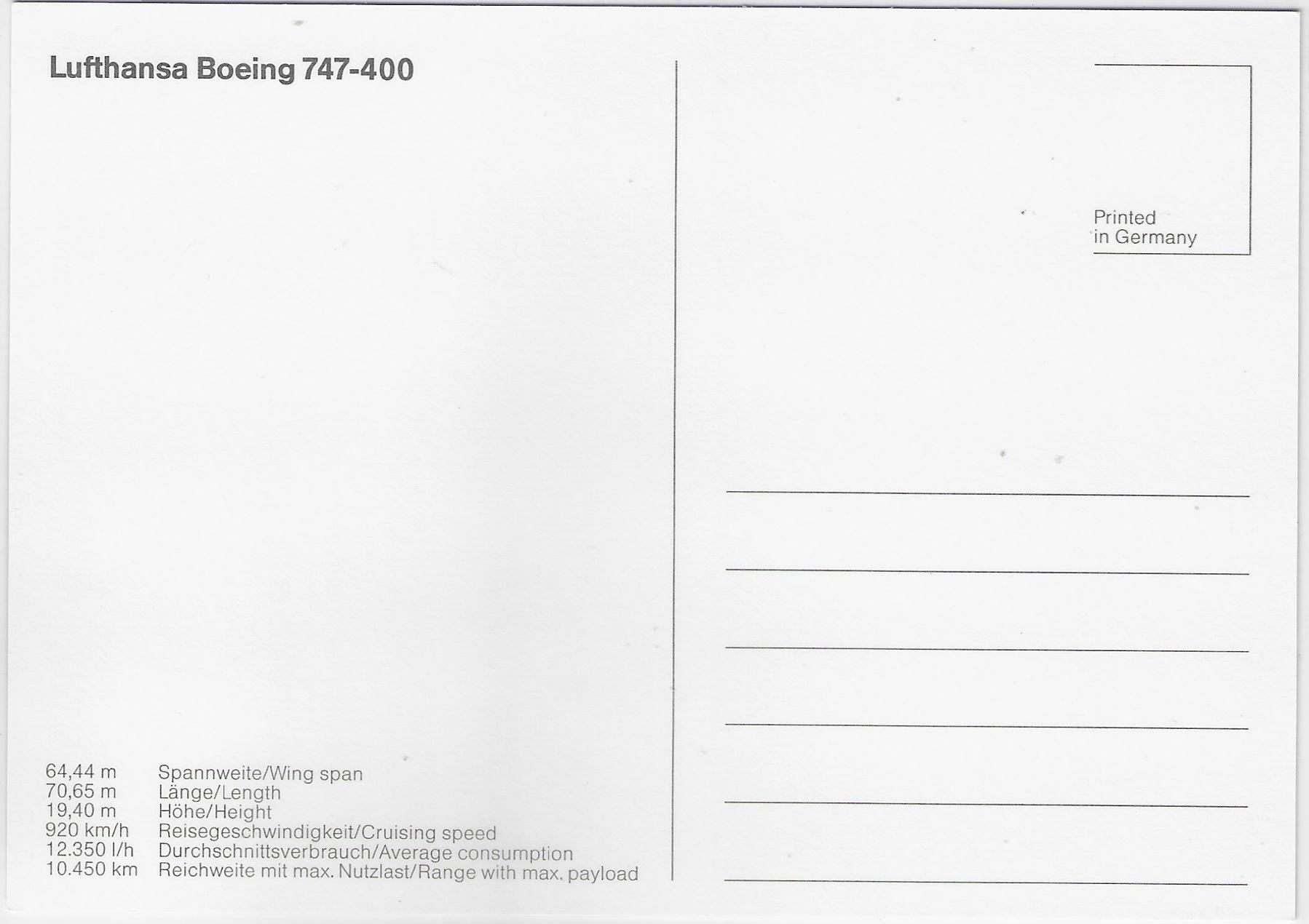 Modellbausätze & Standmodelle: Lufthansa - Boeing 747-400 – Antik aus Ettingen von Kartenplanet 1