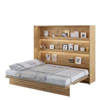 Schrankbett EDDY Horizontal Eiche + LED - 160x200cm