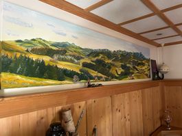 EXKLUSIVES XXL PANORAMA ÖL GEMÄLDE BERGMALER TONI WEISHAUPT