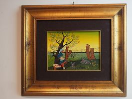 Entzückendes Acrylbild Naive Malerei M. Sprocatti HE153