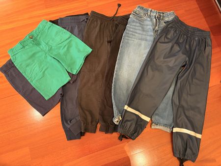Hosenset Kinder mit Regenhose, Jeans, Jogger, Shorts Gr. 128