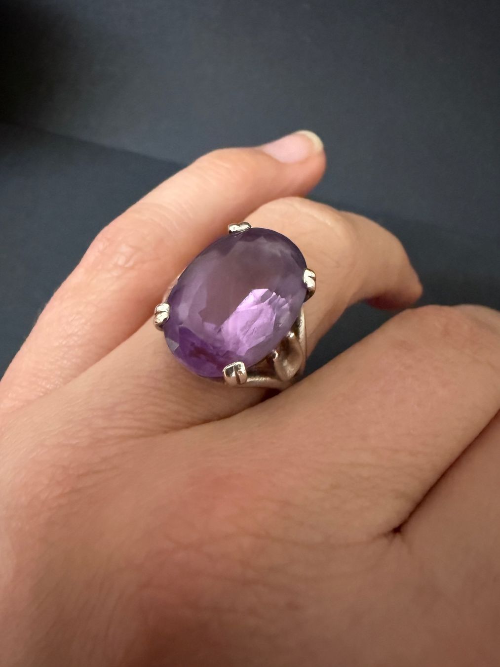 Anelli: Silber Ring mit Amethyst 925 – Usato da Spiegel b. Bern venduto da Rogger72 3