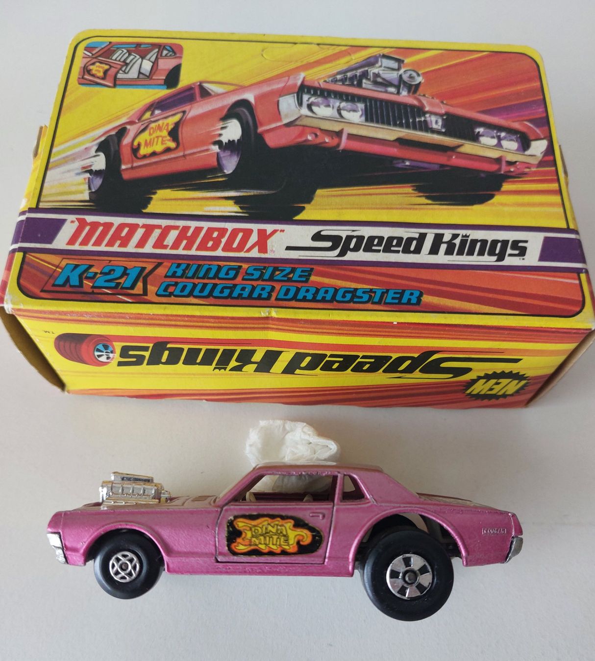 Matchbox Modellini d'auto: MATCHBOX SPEED KINGS K-21 COUGAR DRAGSTER mit Box – Nuovo e nell'imballaggio originale da Schenkon venduto da Elbarto007 6