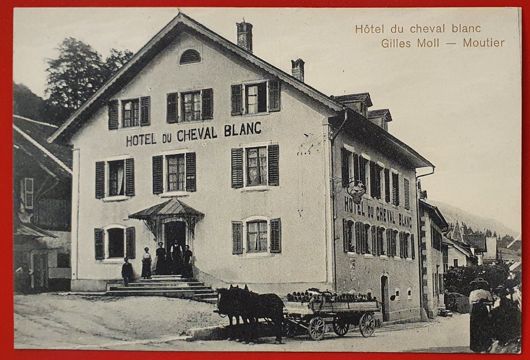 Cartoline postali: Hotel du Cheval Blanc, Gilles Moll - Moutier – Usato da Kreuzlingen venduto da Rschweiz1