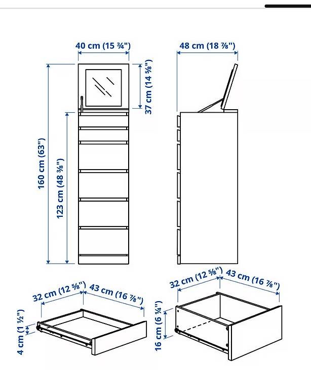 Kommoden: Ikea Malm Kommode mit Spiegel – Gebraucht aus Unterägeri von K7chiara 2