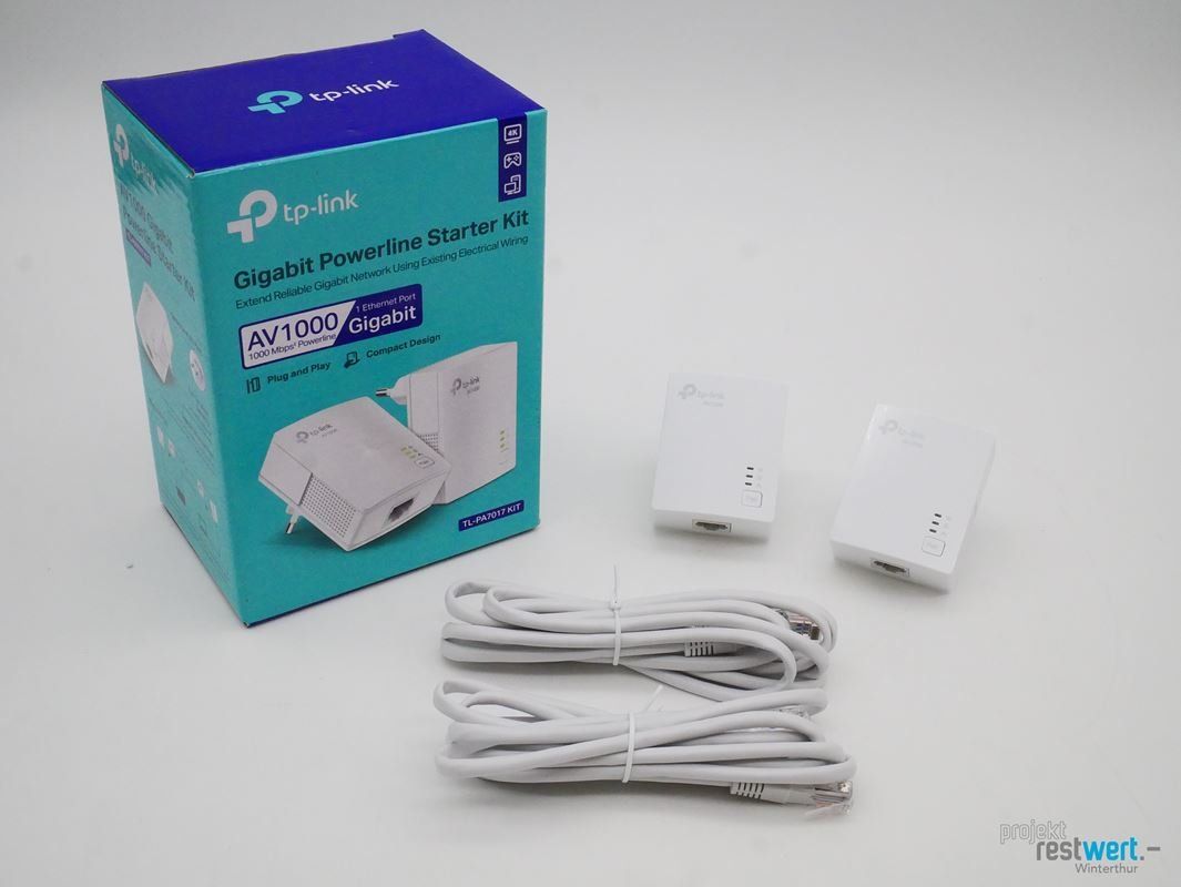 TP-Link Laufwerke & Adapter: TP-LINK TL-PA7017 KIT Gigabit Powerline Adapter – Neu (gemäss Beschreibung) aus Winterthur von Restwert_Winterthur