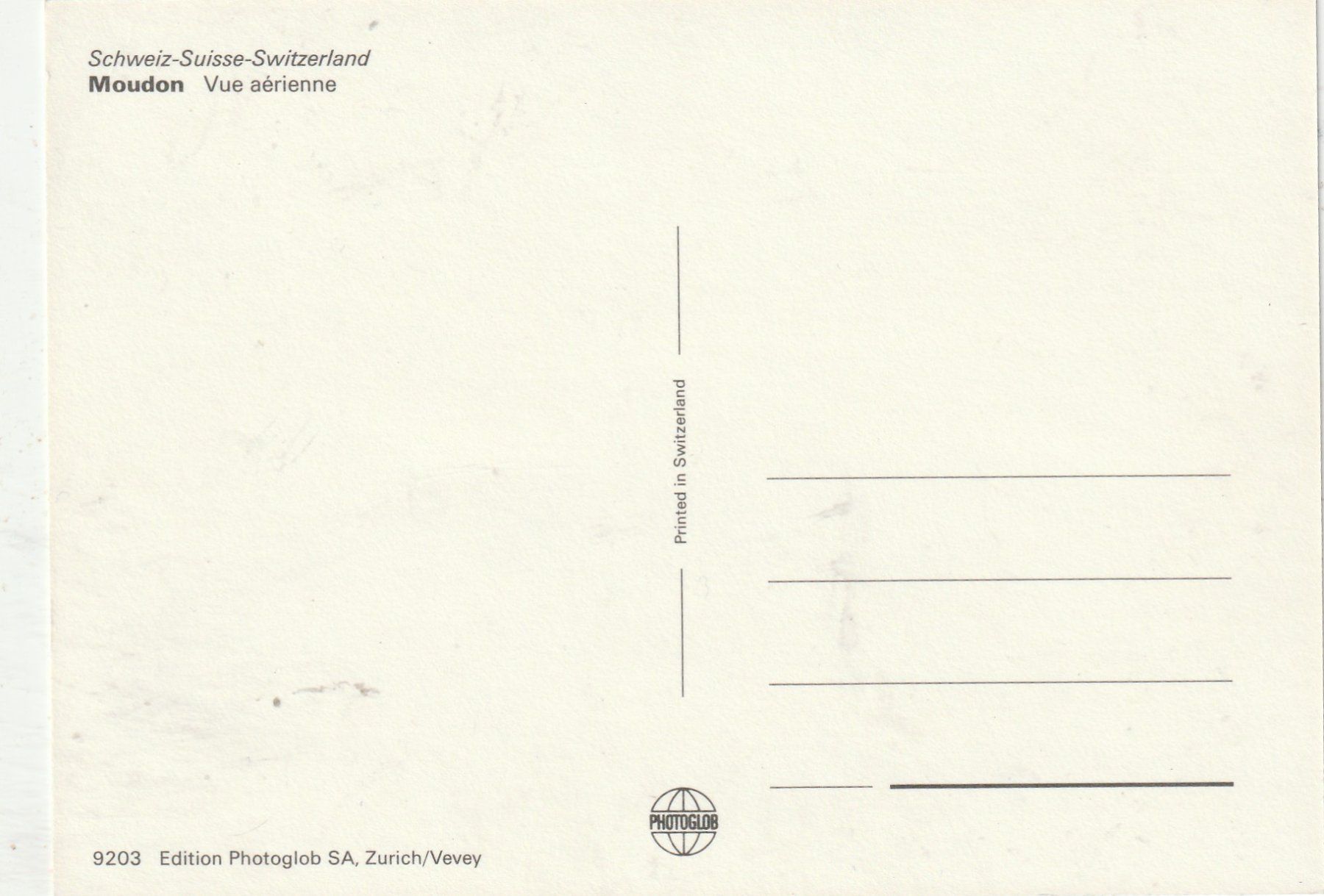 Cartoline postali: Moudon Flugaufnahme – Usato da Lumbrein venduto da made02 1