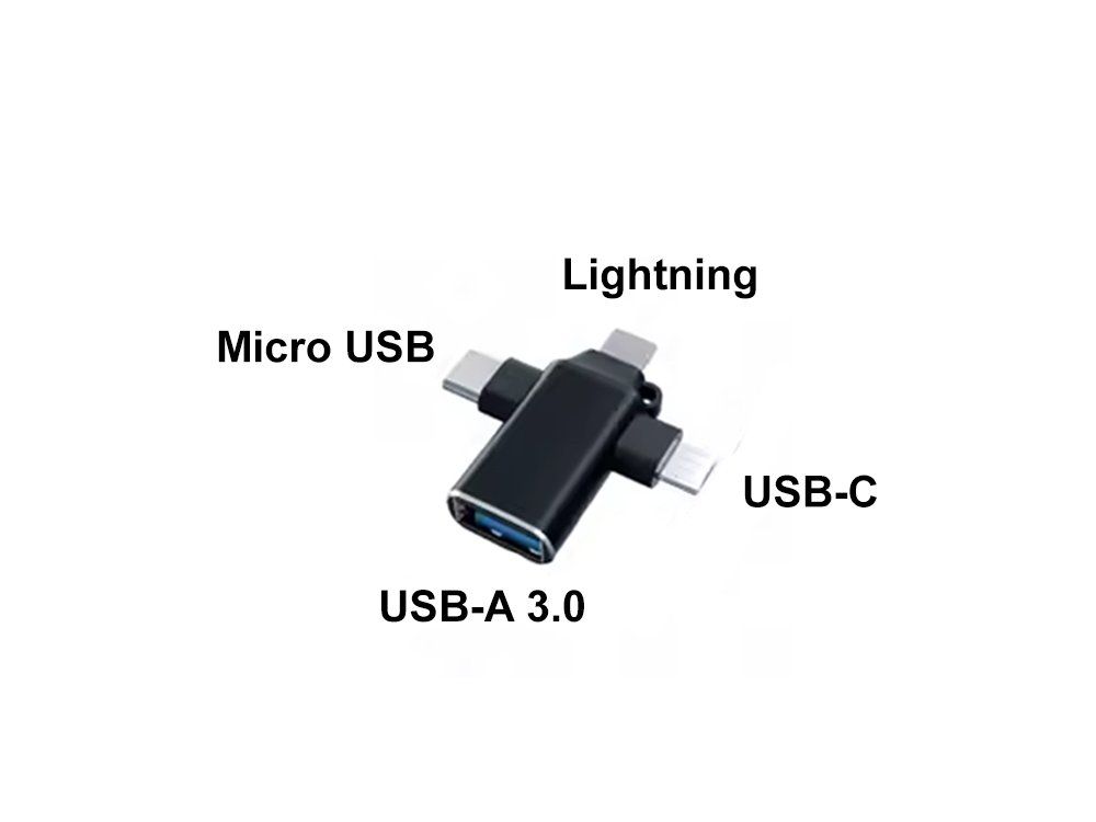 Unità & Adattatore: OTG Adapter USB-A to Lightning, USB-C, Micro USB – Nuovo e nell'imballaggio originale da Hinwil venduto da jeglat