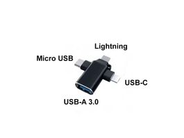 OTG Adapter USB-A to Lightning, USB-C, Micro USB