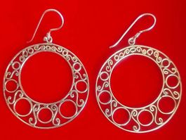Orecchini grandi a cerchio in argento 900