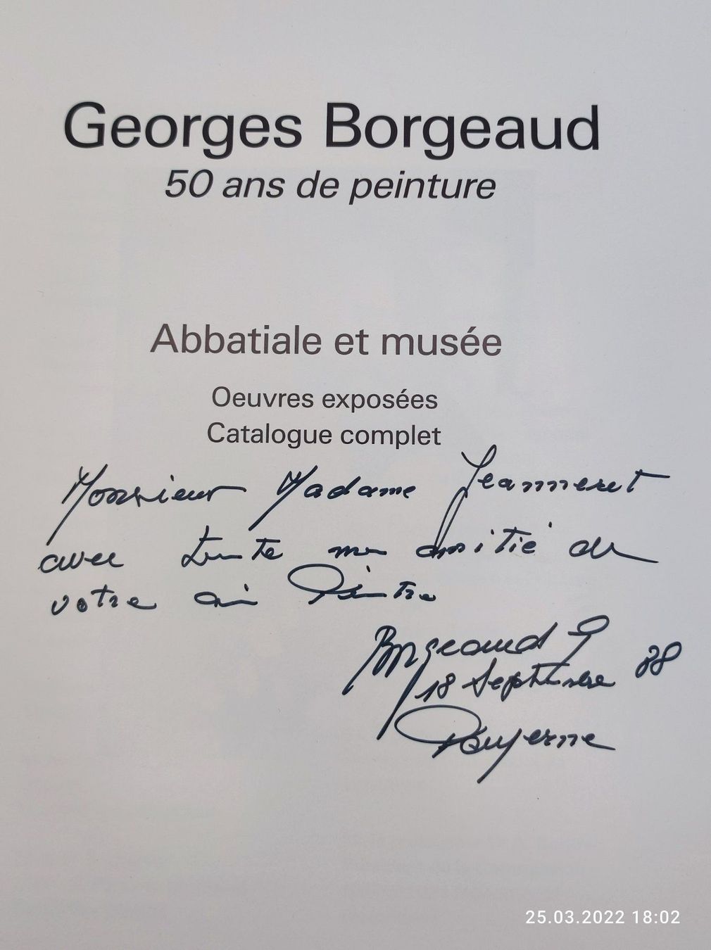 Bücher: GEORGES BORGEAUD - WIDMUNGSEXEMPLAR – Gebraucht aus Goldach von Gaip 3