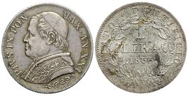 Italien, Rom, 1 Lira 1866 A.XXI
