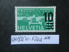 CH 1935 Nr. F20a postfrisch **