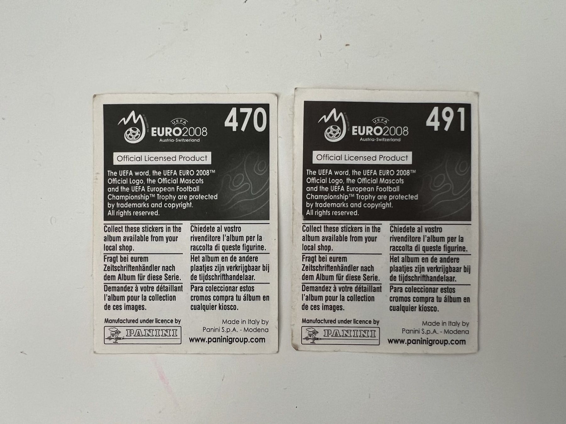 Panini Sammelbilder & Trading cards: Panini Bilder Euro 08 – Gebraucht aus Schönenwerd von WITH 1