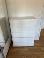 Kommode weiss 5 Schubladen 78x40x113 cm guter Zustand