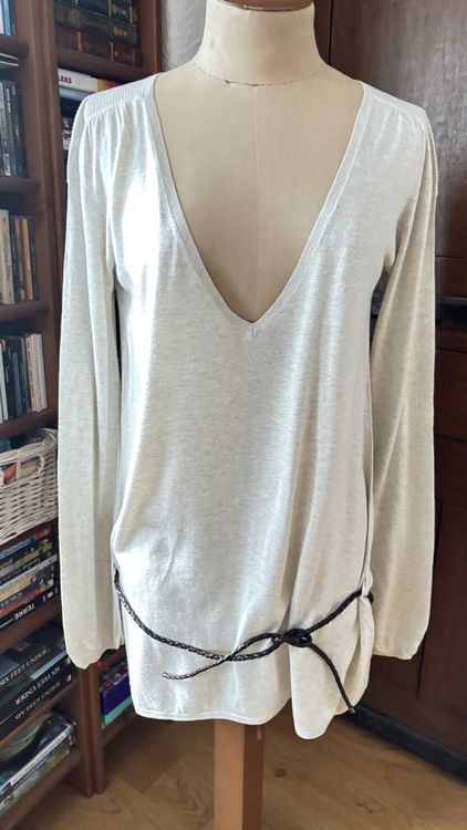 Pull Débardeur ZADIG & VOLTAIRE Taille M En Laine Mérinos Bleu Sunshine - Occasion Très Bon état