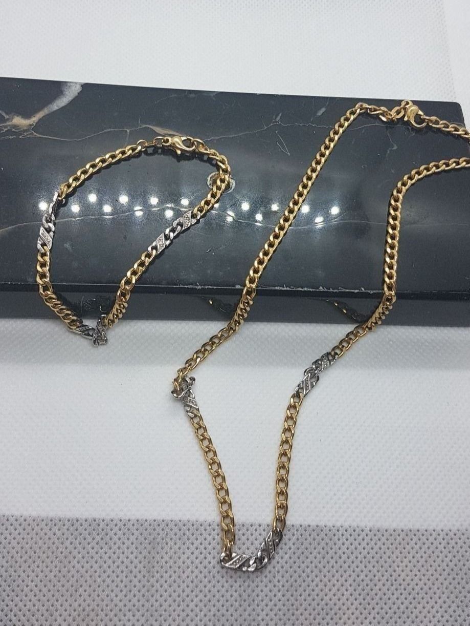 Ketten: Schmuckset im Panzer Look – Neu (gemäss Beschreibung) aus Unterägeri von Altgoldschmuck 2
