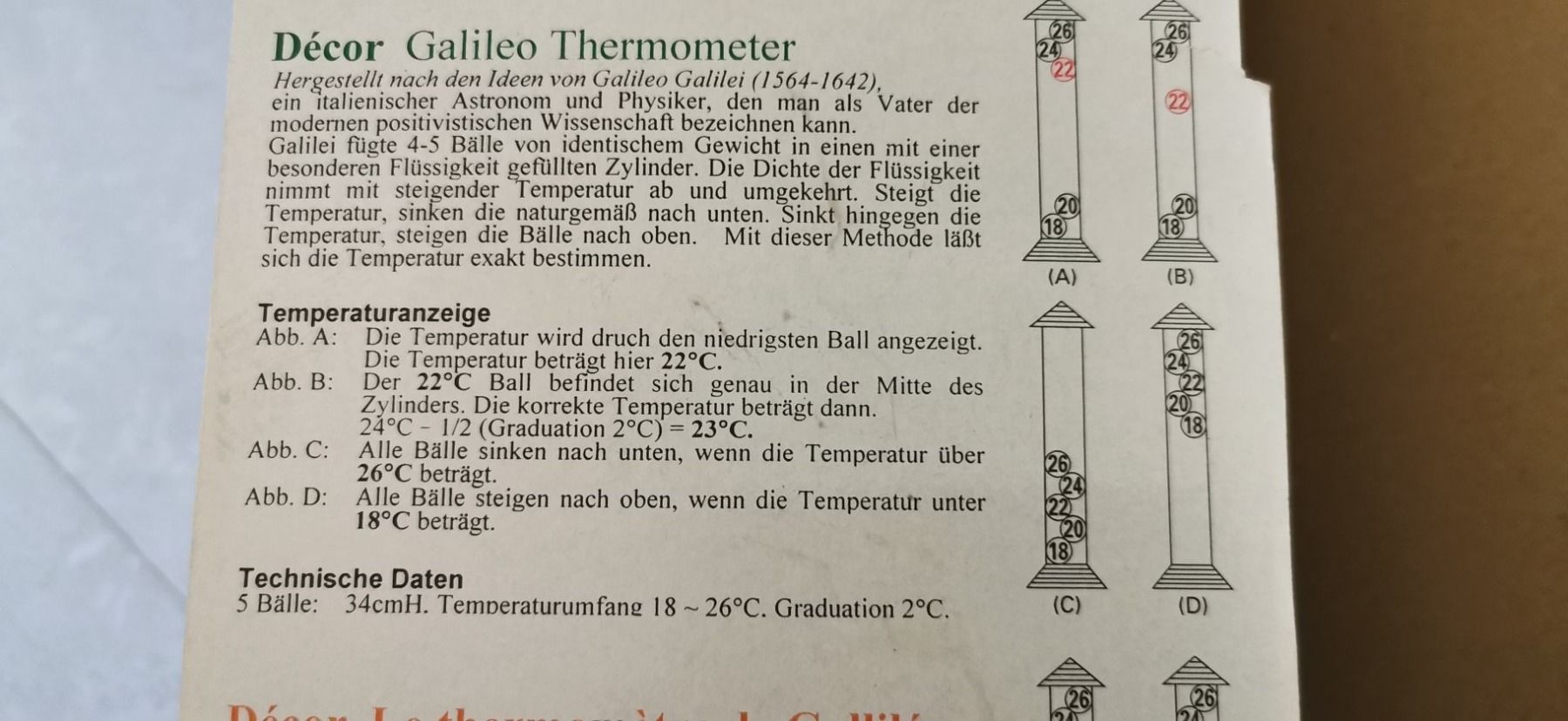 Altro per la casa: ORIGINELLER DEKORATIVER STAND-THERMOMETER – Nuovo e nell'imballaggio originale da Aadorf venduto da lisepeter 3