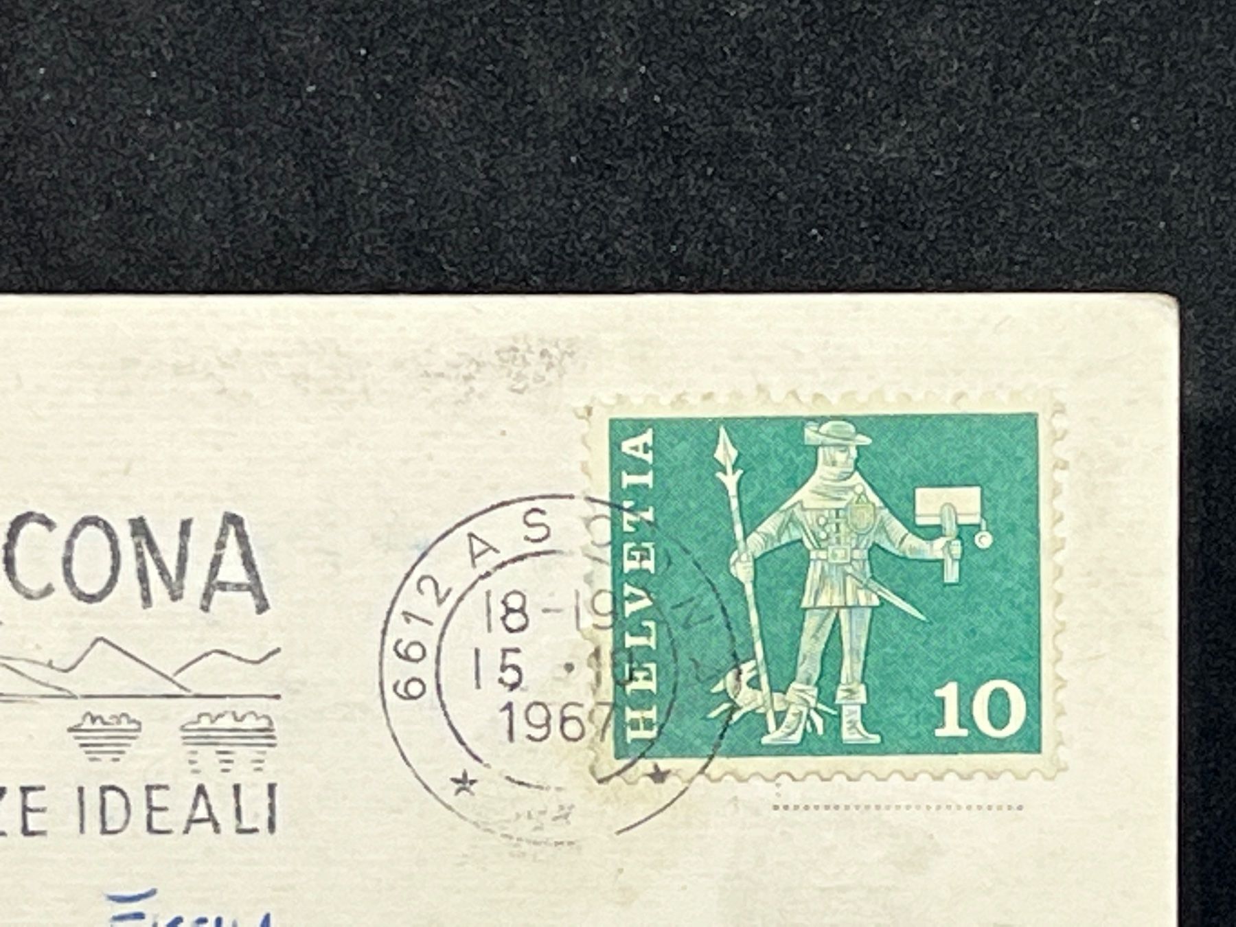Cartoline postali: Ascona - Lago Maggiore Panorama – Usato da Widnau venduto da Brusi9 1