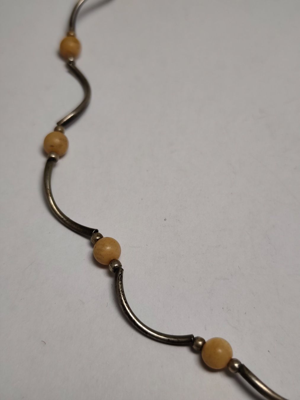 Catenine: Vintage Solid Silber Halskette mit geschwungenen #A8 – Usato da Châtelaine venduto da Tropic.Watch2 4