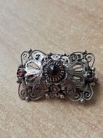 Trachtenschmuck Historismus Style 800 Silber  Granat Brosche