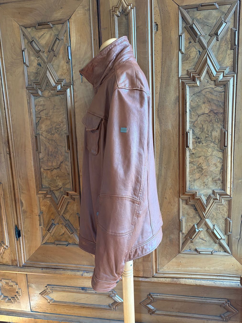 Giacche: ROSS & COLL  Leder Oversize Jacke Größe 58 Farbe: Cognac – Usato da Interlaken venduto da Bona55 5