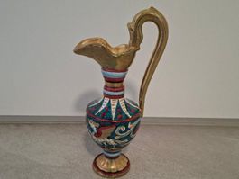 Dekorative Vintage Keramik Krug, Goldakzente. Top!