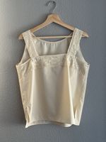 VINTAGE CREAM COTTON & LACE TOP