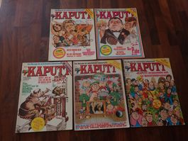 5 alte " KAPUTT A.G. " Comic Hefte Nr. 7/8, 10, 35, 66 + 69