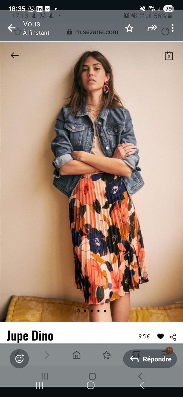 Sezane Gonne: Jupe Dino Sézane Taille 34 – Nuovo (secondo la descrizione) da Courgevaux venduto da AT12