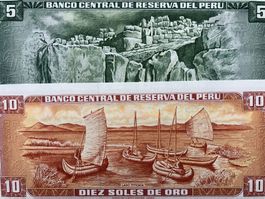 Peru 1974/76 - 5 & 10 Soles de Oro UNC