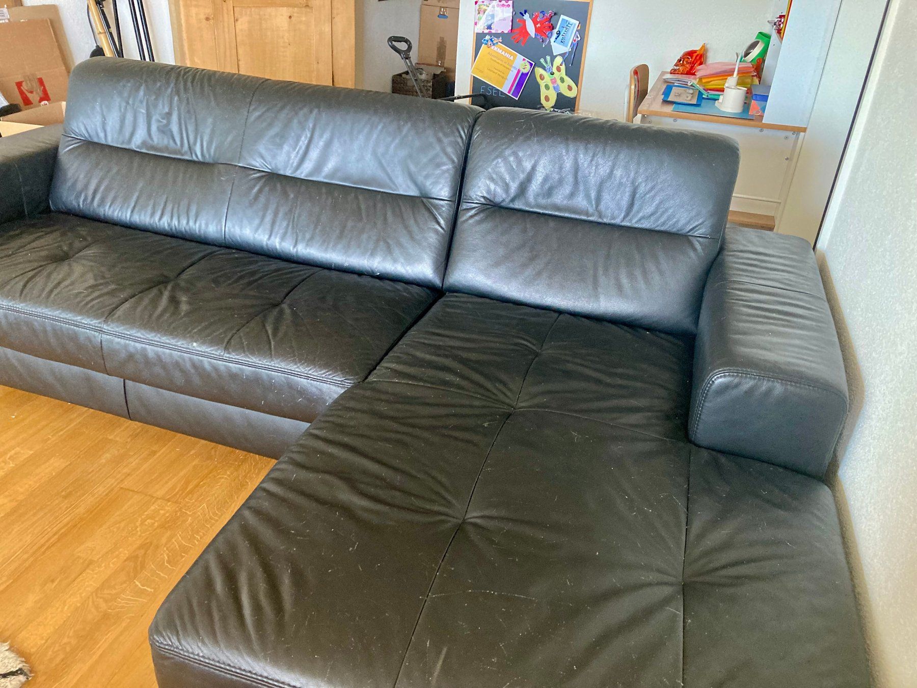 Interio Sofas: Bettsofa aus Leder – D'occasion à Zürich par Himbaer 1