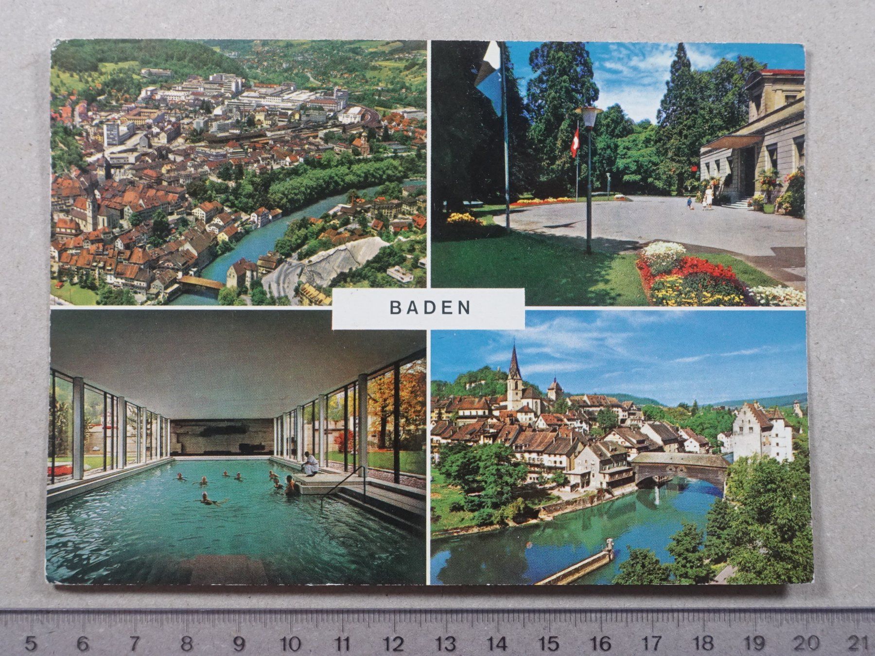 Cartoline postali: Baden, 1970 – Usato da Lenzburg venduto da fh1