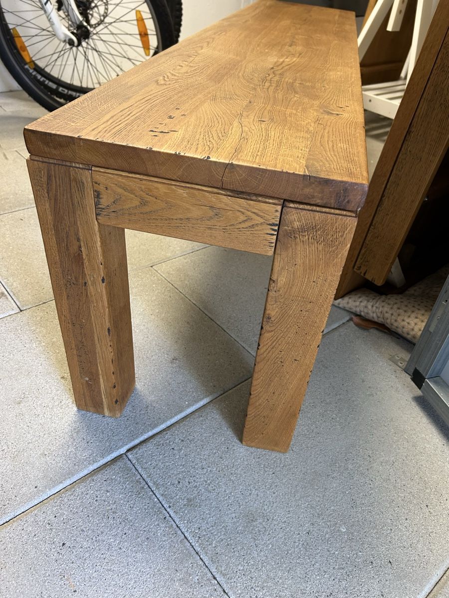 Livique Panchine: Sitzbank aus rustikaler Eiche - 160x35x45cm – Usato da Marthalen venduto da H1tsch 4