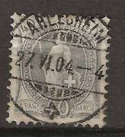 CH076f - Helvetia debout 76f vollstempel Arlesheim 27.6.1904
