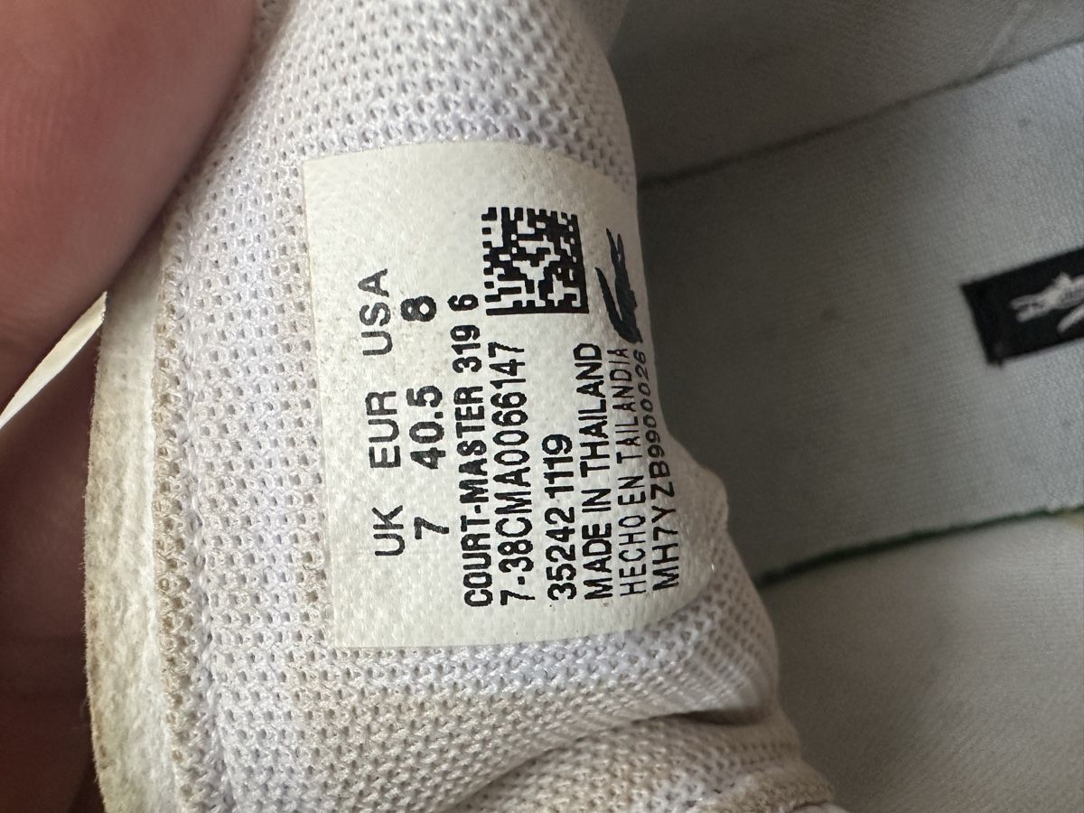 Lacoste Scarpe da uomo: Lacoste Court Master Sneaker, Gr. 40.5, Weiss – Usato da Arlesheim venduto da Lipinho7 3