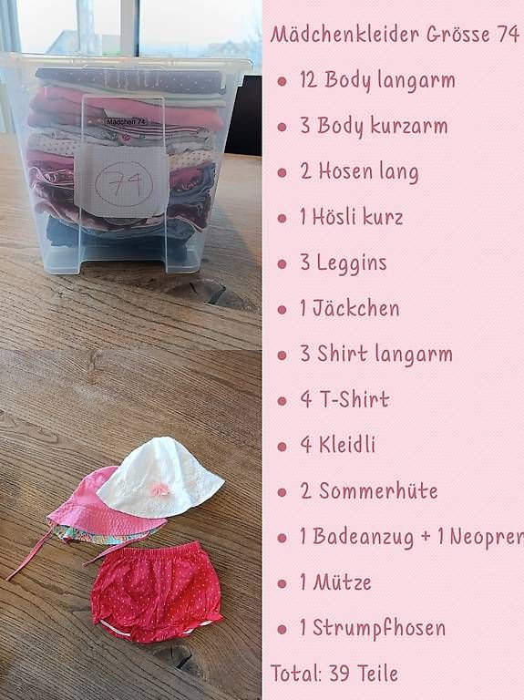 Lotti & Set di vestiti: Mädchen Kleiderpaket Gr. 74, 39 Teile – Usato da Steinen venduto da Jules_Sch