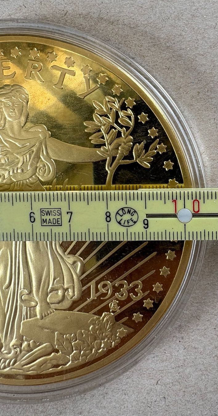 Tutti le monete: GIGANT REPLIK 20DOLLAR GOLD EAGLE – Nuovo e nell'imballaggio originale da Ostermundigen venduto da wini63 2