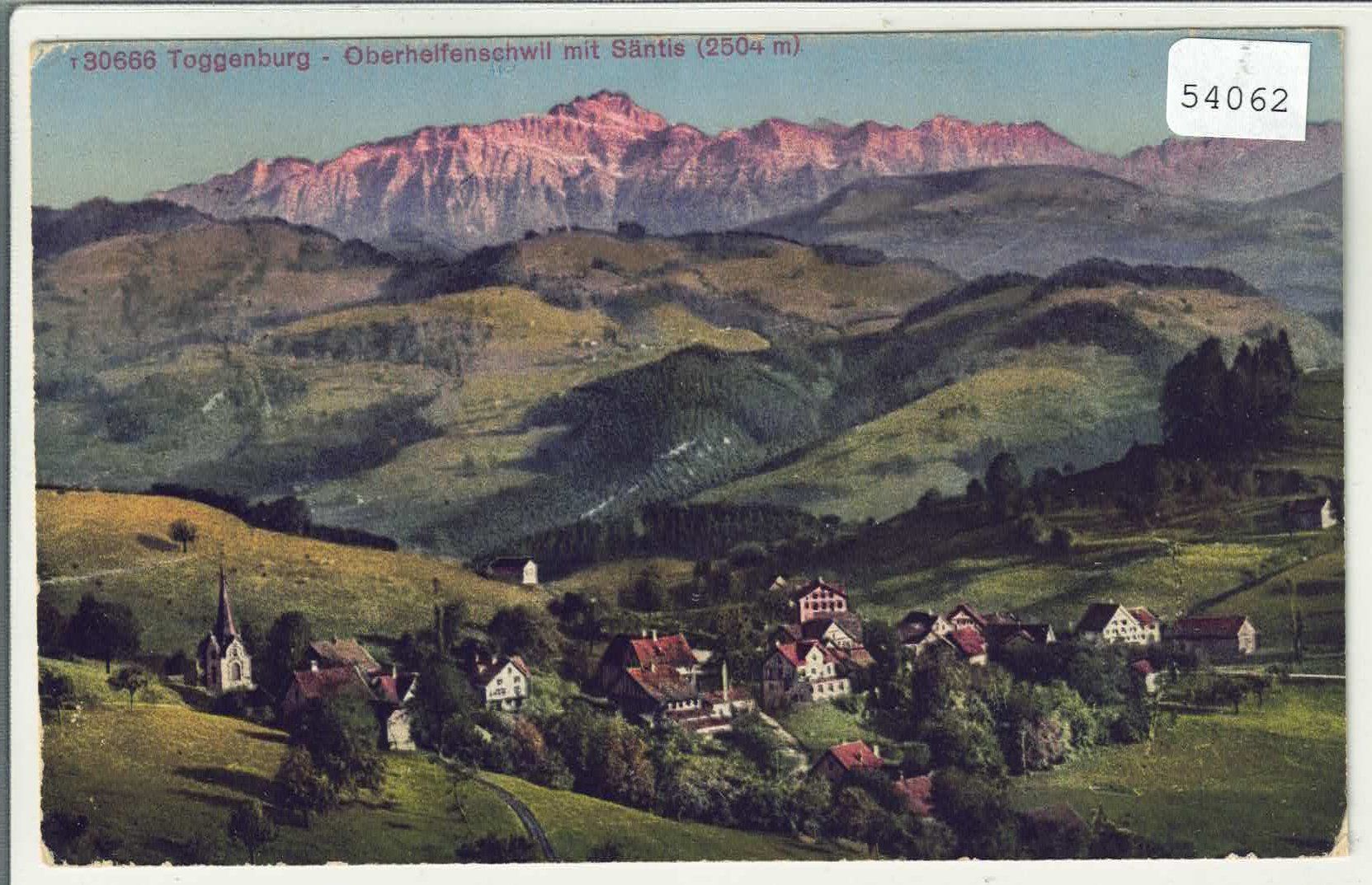 Ansichtskarten: Toggenburg Oberhelfenstein mit Säntis - Litho – Gebraucht aus Ettingen von Kartenplanet