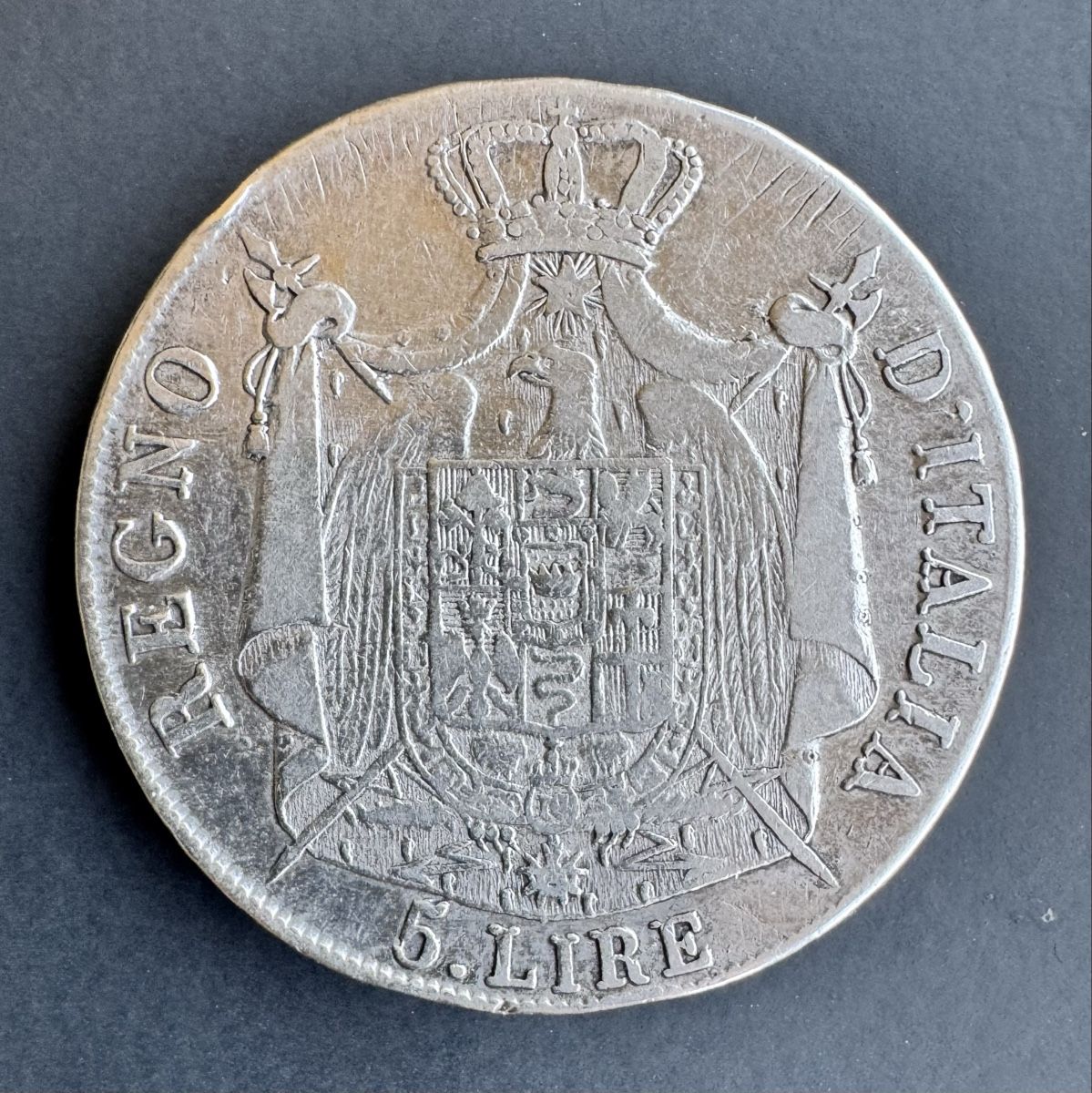 Toutes les monnaies: Italien - 5 Lire 1808 M – D'occasion à Meilen par coins4sale 1