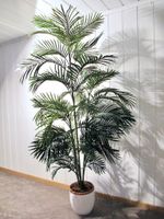 Kunstpalme Grosse Kunstpflanze Palme 5 Stämme Keramik-Topf