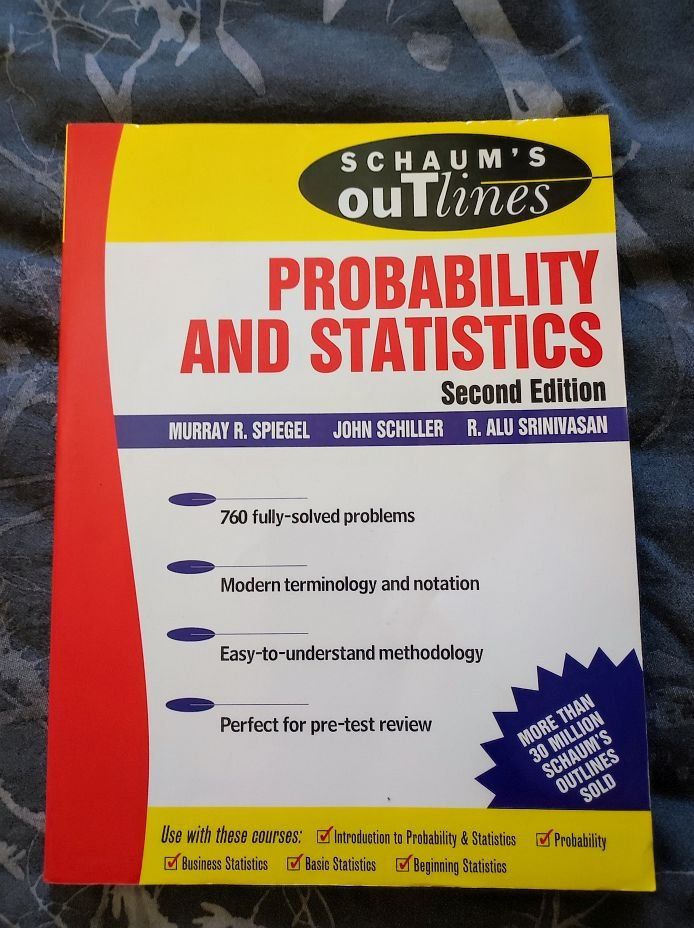 Libri: Schaum's Outline: Probability and Statistics, Second Edition – Usato da Zürich venduto da Thomas0128