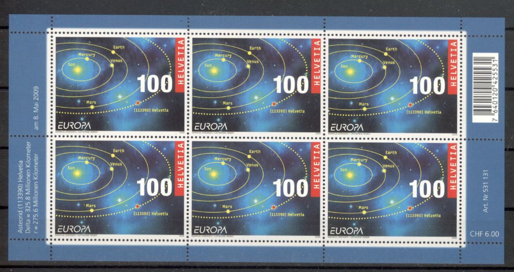 Tutti i francobolli: 2009, Sondermarke Europa, Kleinbogen ** – Usato da Willisau venduto da Vollstempel