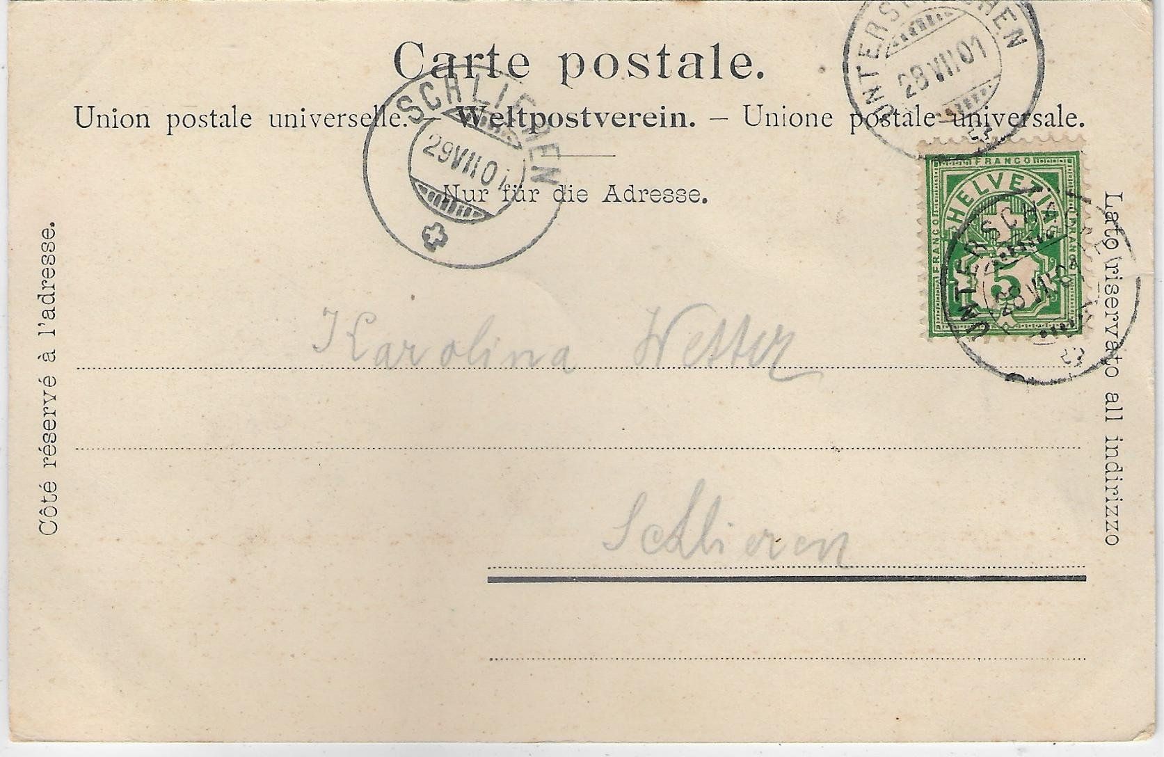 Cartes postales: Unterschächen an der Klausenstrasse – D'occasion à Ettingen par Kartenplanet 1