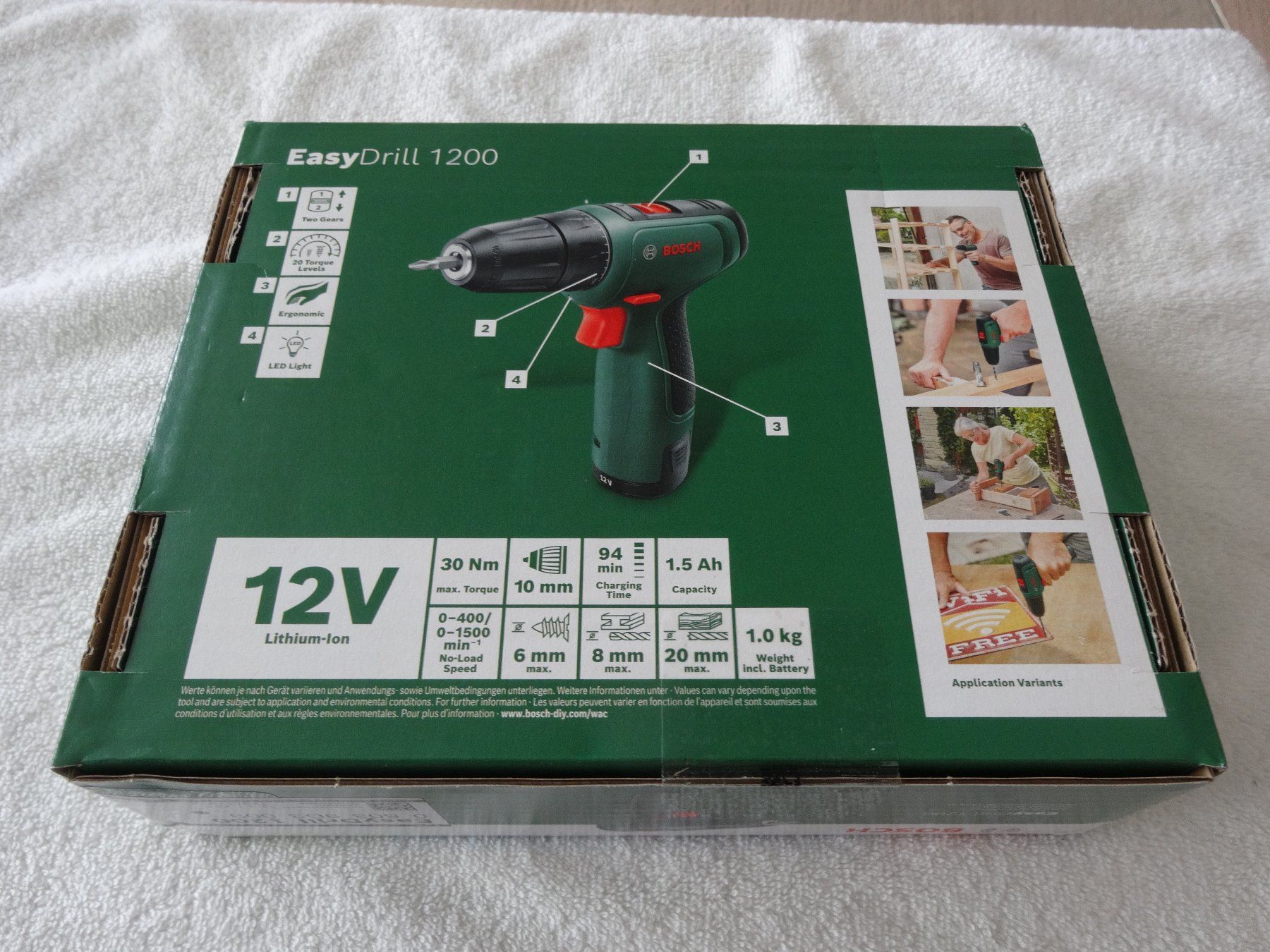 Bosch Trapani: Bosch Easy Drill 1200 Akku Bohrschrauber – Nuovo e nell'imballaggio originale da Neerach venduto da jenny062 2